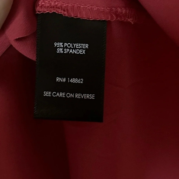 TORRID NWT Madison Satin Button-Up Long Sleeve Shirt, Holly Berry color, 24”p2p - Picture 6 of 9